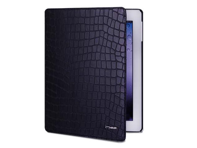Чехол TS-Case Crocodile Grain Case для Apple iPad 2/New iPad (черный, кожа крокодила)
