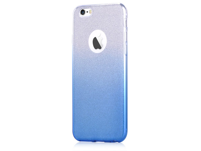 Чехол Devia Sparkling case для Apple iPhone 6S (голубой, гелевый)