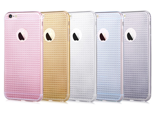 Чехол Devia Sparkle case для Apple iPhone 6S (голубой, гелевый)