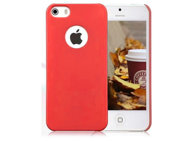 Чехол Devia Rubber case для Apple iPhone SE (красный, пластиковый)