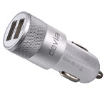 Зарядное устройство Devia Joy Dual Port Car Charger универсальное (автомобильное, 3.1A, 2xUSB, серебристое)