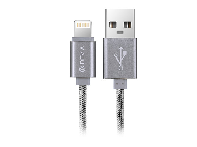 USB-кабель Devia Fashion Cable универсальный (Lightning, 1.5 метра, серый)