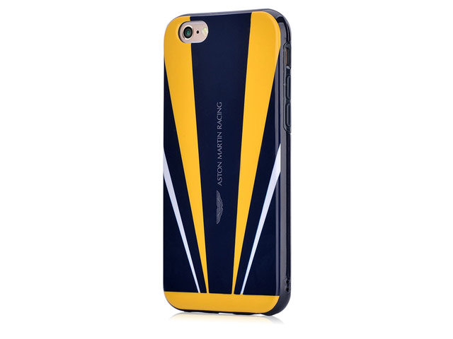 Чехол Aston Martin Back Case для Apple iPhone 6S (черный/желтый, гелевый)