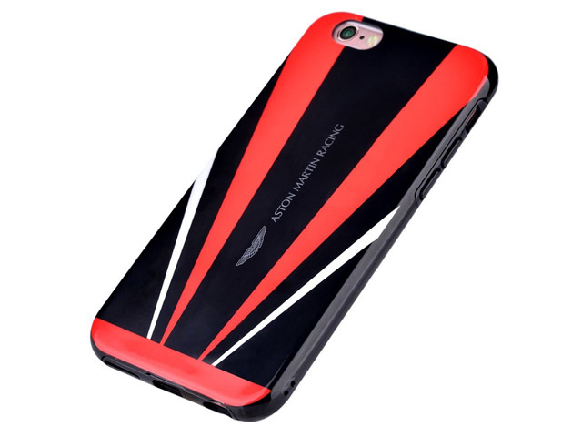 Чехол Aston Martin Back Case для Apple iPhone 6S (черный/красный, гелевый)