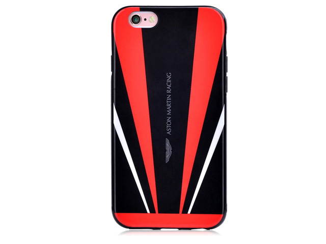 Чехол Aston Martin Back Case для Apple iPhone 6S (черный/красный, гелевый)