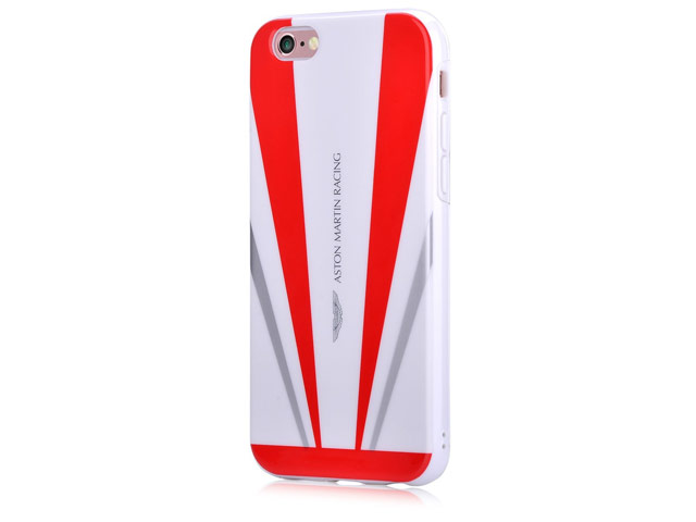 Чехол Aston Martin Back Case для Apple iPhone 6S (белый/красный, гелевый)