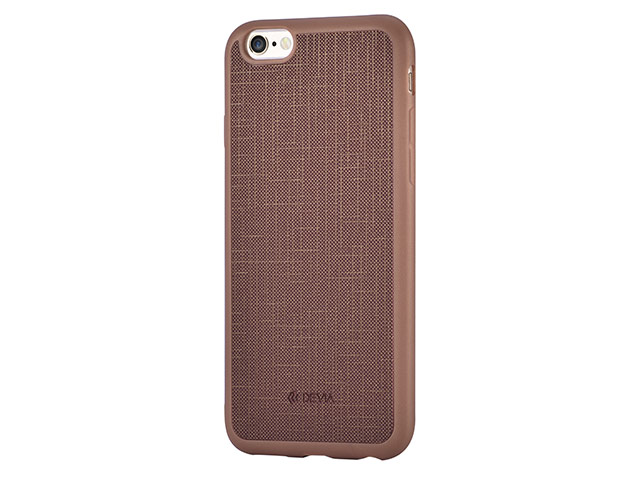 Чехол Devia Jelly Slim Leather case для Apple iPhone 6S (коричневый, винилискожа)
