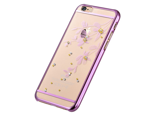 Чехол Devia Crystal Flowery для Apple iPhone 6S (Rose Pink, пластиковый)