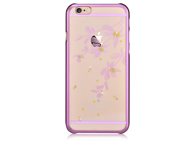 Чехол Devia Crystal Flowery для Apple iPhone 6S (Rose Pink, пластиковый)