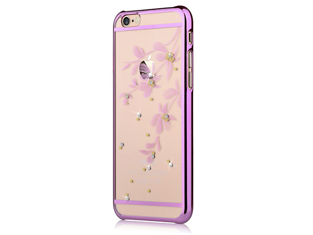 Чехол Devia Crystal Flowery для Apple iPhone 6S (Rose Pink, пластиковый)