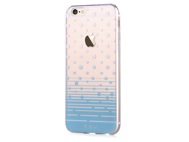 Чехол Devia Vango Soft case для Apple iPhone 6S (Polka Blue, гелевый)