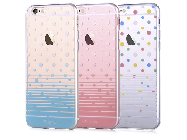 Чехол Devia Vango Soft case для Apple iPhone 6S (Polka Blue, гелевый)