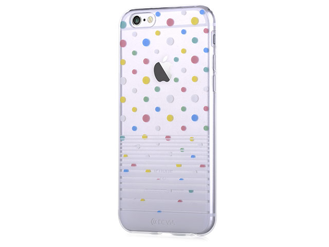 Чехол Devia Vango Soft case для Apple iPhone 6S (Polka White, гелевый)
