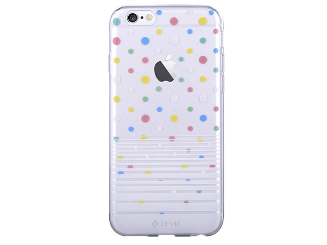 Чехол Devia Vango Soft case для Apple iPhone 6S (Polka White, гелевый)