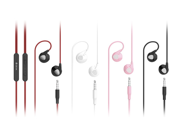 Наушники Devia Ripple D2 In-Ear Headphones (розовые, пульт/микрофон, 20-20000 Гц)