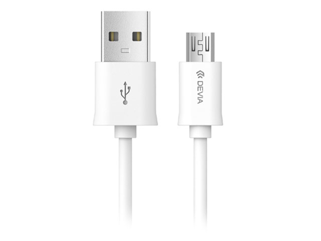 USB-кабель Devia Smart Cable универсальный (microUSB, 1 метр, белый)