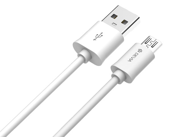 USB-кабель Devia Smart Cable универсальный (microUSB, 1 метр, белый)