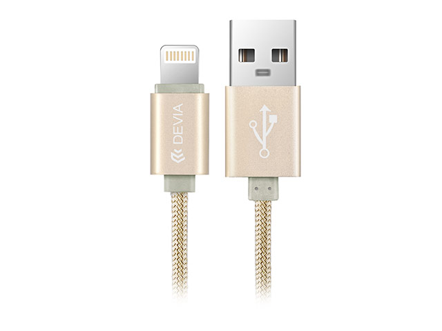 USB-кабель Devia Fashion Cable универсальный (Lightning, MFi, 1.2 метра, золотистый)