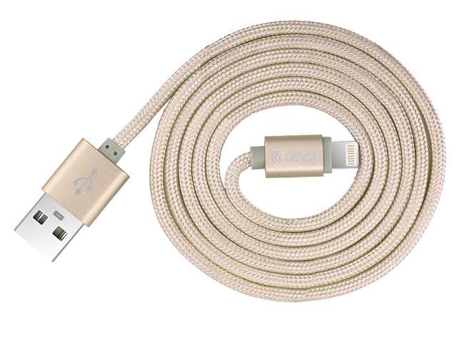 USB-кабель Devia Fashion Cable универсальный (Lightning, MFi, 1.2 метра, золотистый)