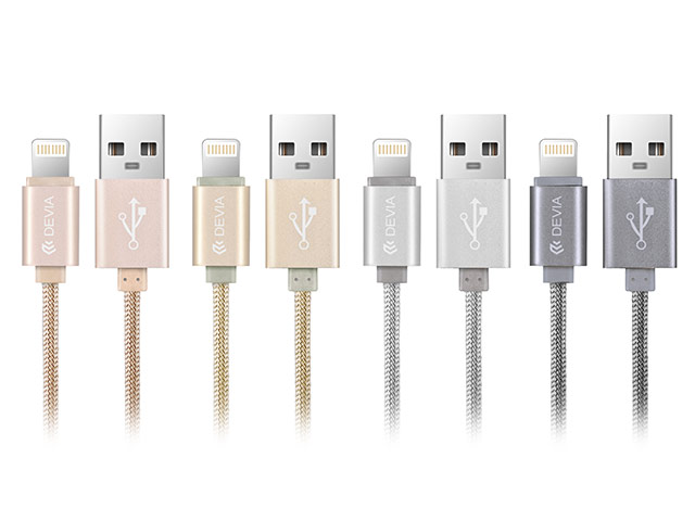 USB-кабель Devia Fashion Cable универсальный (Lightning, MFi, 1.2 метра, золотистый)