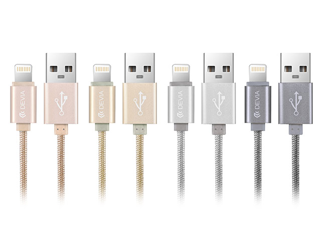 USB-кабель Devia Fashion Cable универсальный (Lightning, MFi, 1.2 метра, розово-золотистый)