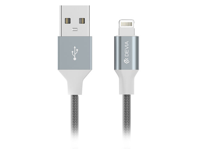 USB-кабель Devia Gracious Cable универсальный (Lightning, 1.5 метра, серый)