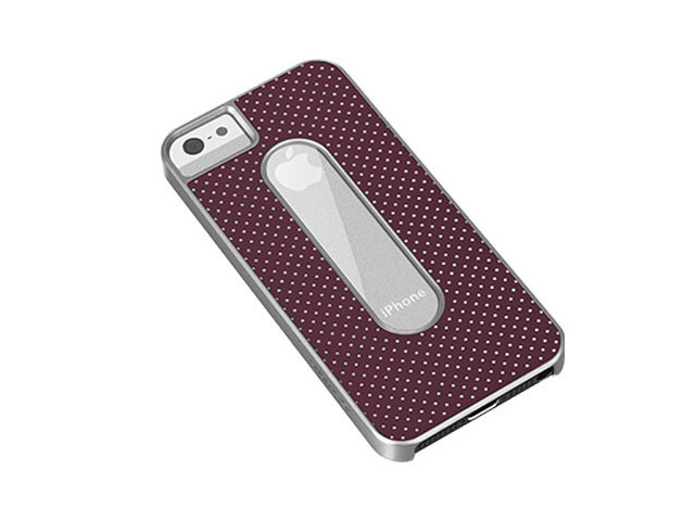 Чехол X-doria Dash Case для Apple iPhone 5 (фиолетовый, кожанный)