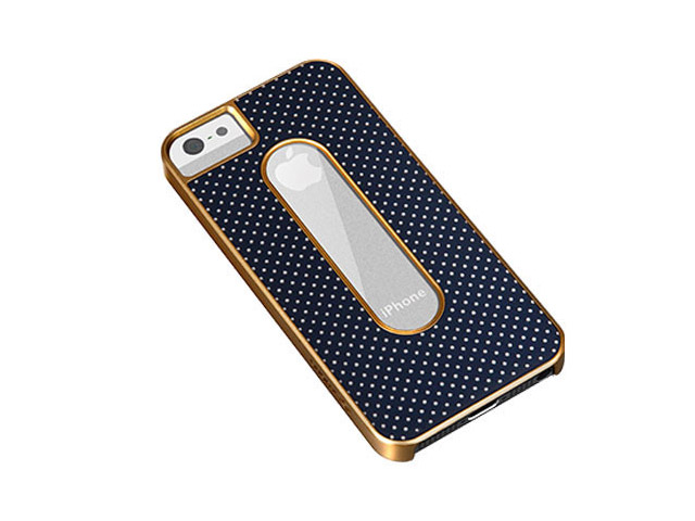 Чехол X-doria Dash Case для Apple iPhone 5 (синий, кожанный)