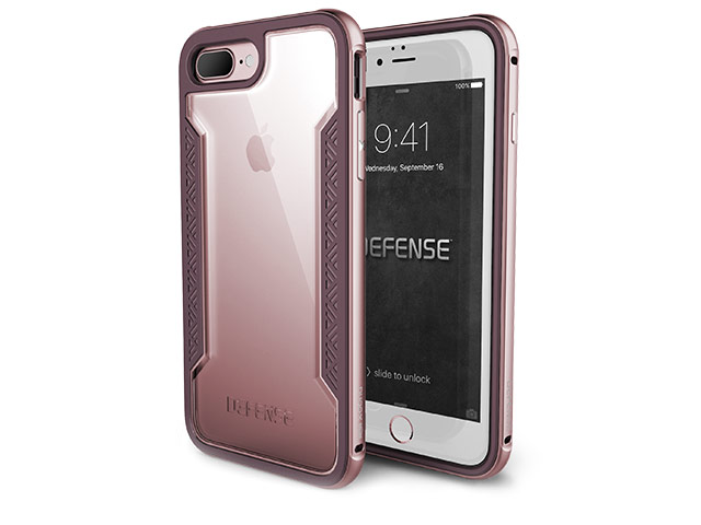 Чехол X-doria Defense Shield для Apple iPhone 7 plus (розово-золотистый, маталлический)