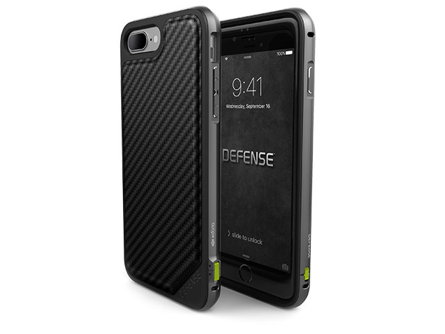 Чехол X-doria Defense Lux для Apple iPhone 7 plus (Carbon Fiber, маталлический)