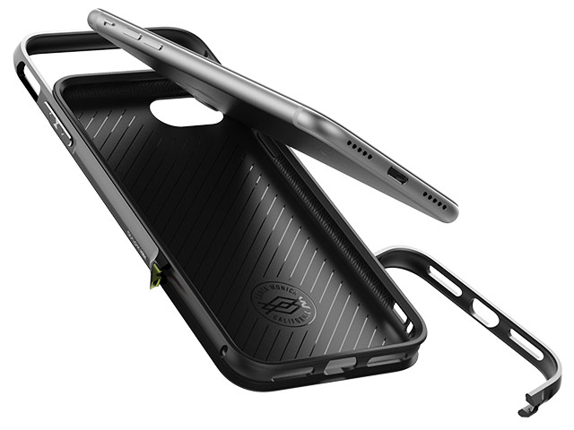 Чехол X-doria Defense Lux для Apple iPhone 7 plus (Black Leather, маталлический)