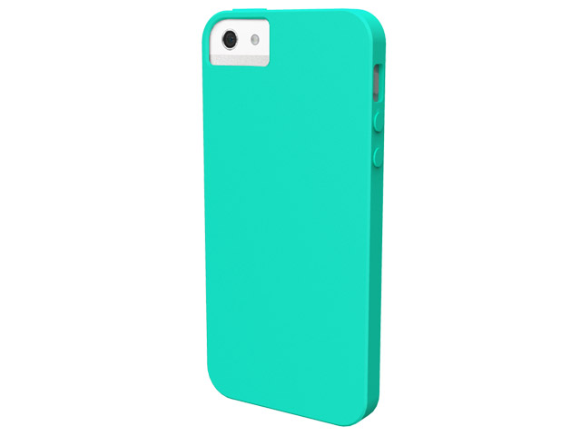 Чехол X-doria Soft Case для Apple iPhone 5 (голубой, силиконовый)