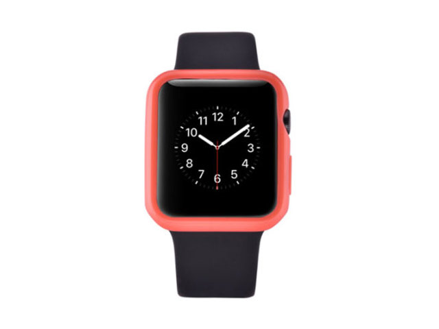 Чехол Devia Colorful case для Apple Watch 38 мм (розовый, гелевый)