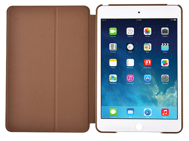 Чехол Comma Elegant Series для Apple iPad mini 4 (коричневый, кожаный)