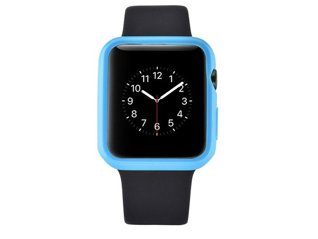Чехол Devia Colorful case для Apple Watch 38 мм (голубой, гелевый)
