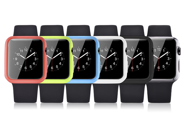 Чехол Devia Colorful case для Apple Watch 38 мм (прозрачный, гелевый)