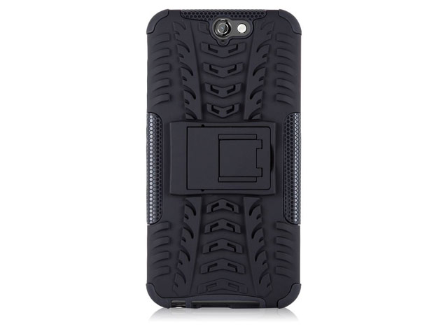 Чехол Yotrix Shockproof case для HTC One A9 (черный, пластиковый)