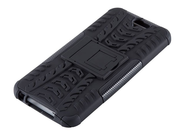 Чехол Yotrix Shockproof case для HTC One A9 (черный, пластиковый)