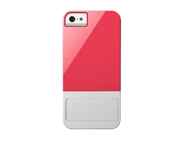 Чехол X-doria Kick Case для Apple iPhone 5 (розовый/белый, пластиковый)