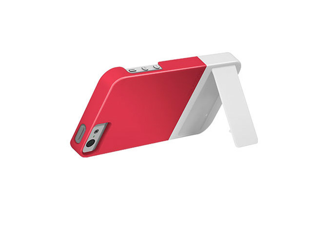 Чехол X-doria Kick Case для Apple iPhone 5 (розовый/белый, пластиковый)