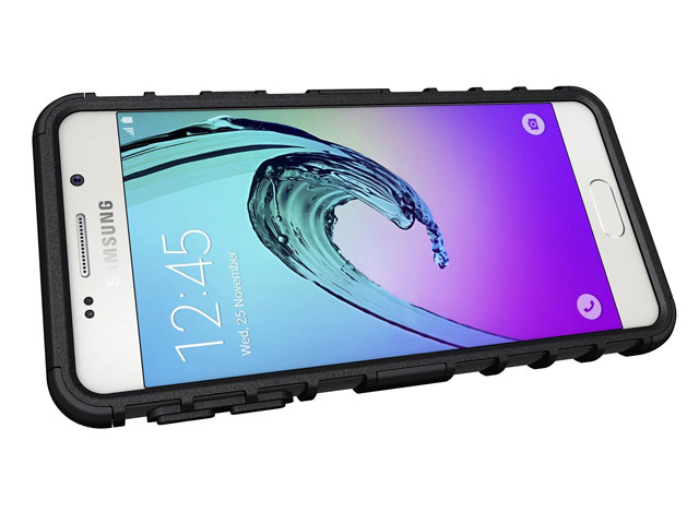 Чехол Yotrix Shockproof case для Samsung Galaxy A3 2016 A310 (черный, пластиковый)