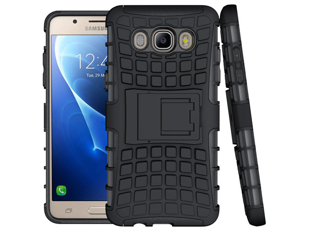 Чехол Yotrix Shockproof case для Samsung Galaxy J5 2016 J510 (черный, пластиковый)
