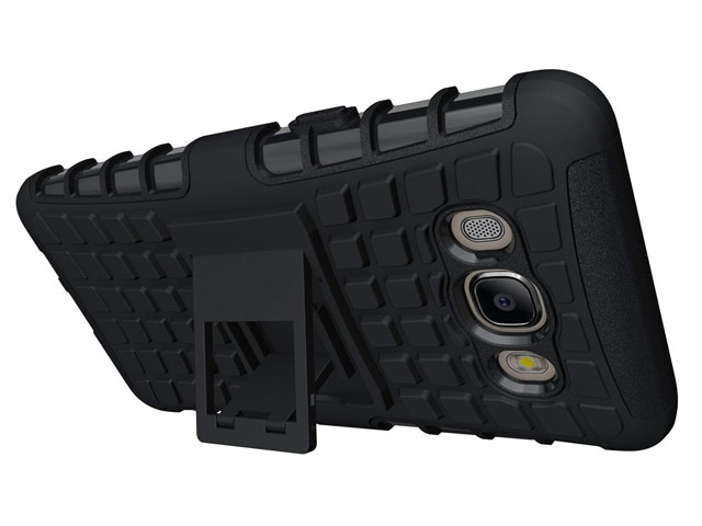 Чехол Yotrix Shockproof case для Samsung Galaxy J7 2016 J710 (черный, пластиковый)
