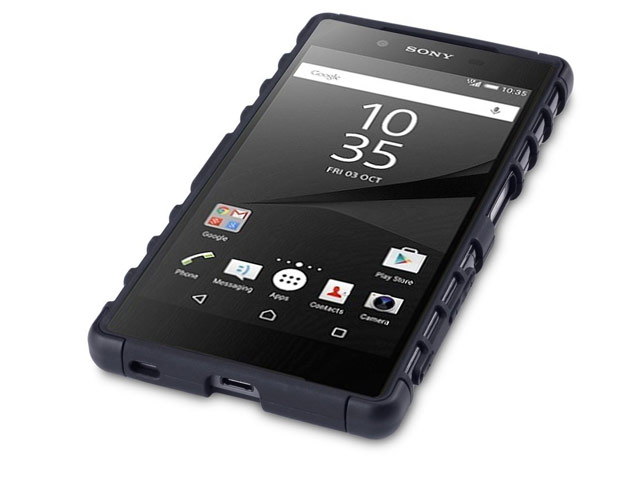 Чехол Yotrix Shockproof case для Sony Xperia Z5 (черный, пластиковый)