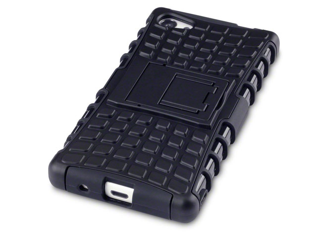 Чехол Yotrix Shockproof case для Sony Xperia Z5 compact (черный, пластиковый)