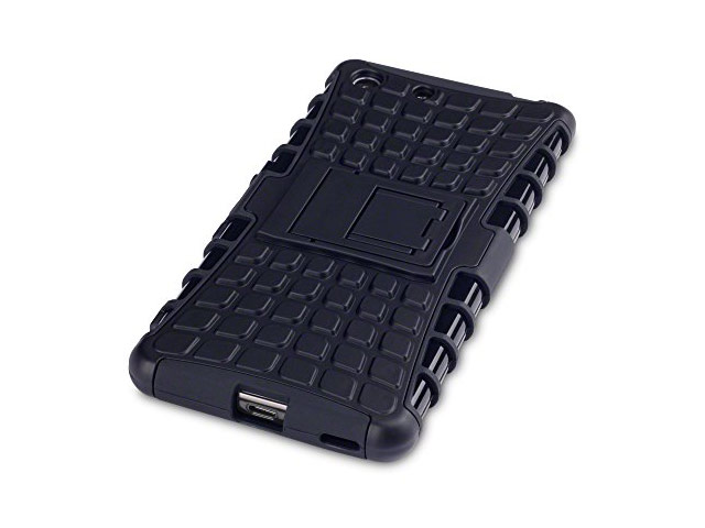 Чехол Yotrix Shockproof case для Sony Xperia M5 (черный, пластиковый)