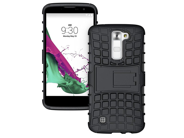 Чехол Yotrix Shockproof case для LG K10 (черный, пластиковый)