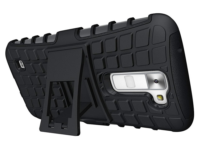 Чехол Yotrix Shockproof case для LG K10 (черный, пластиковый)