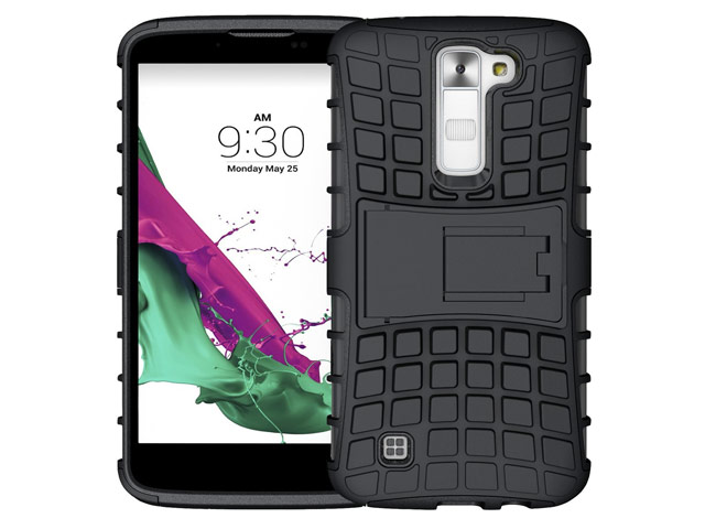 Чехол Yotrix Shockproof case для LG K7 (черный, пластиковый)