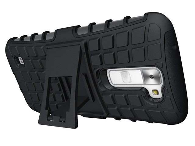Чехол Yotrix Shockproof case для LG K7 (черный, пластиковый)
